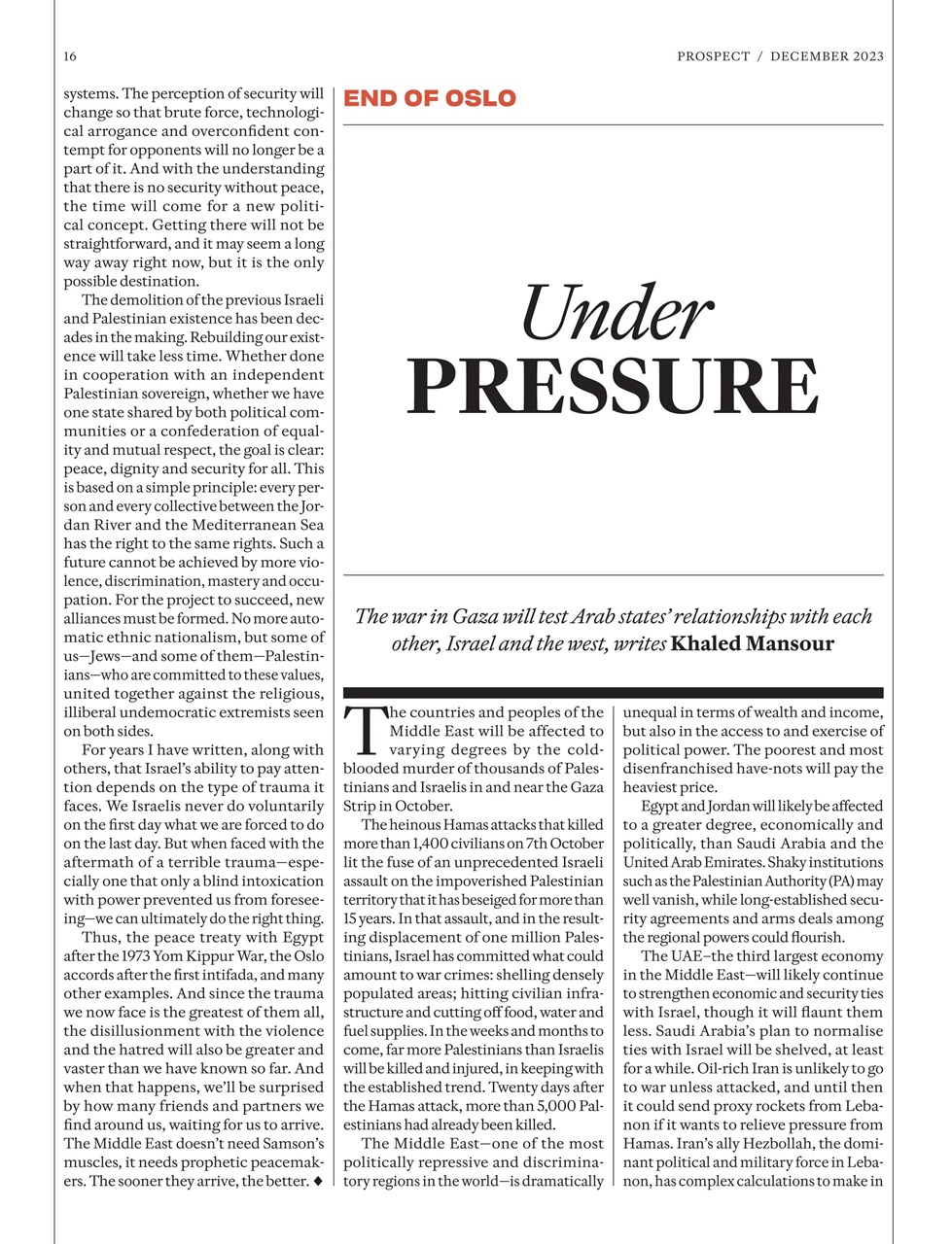 Prospect Magazine Preview Pages