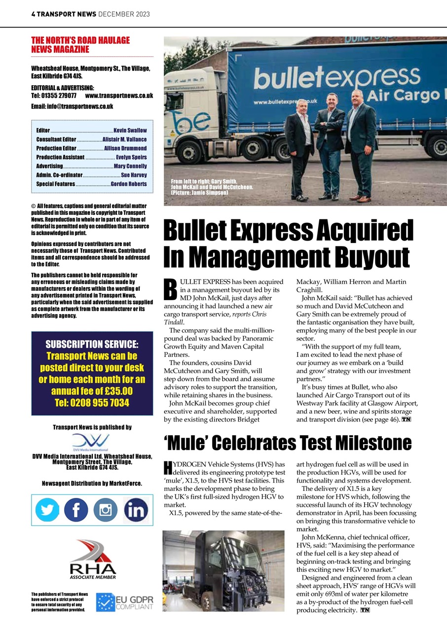 Transport News Preview Pages