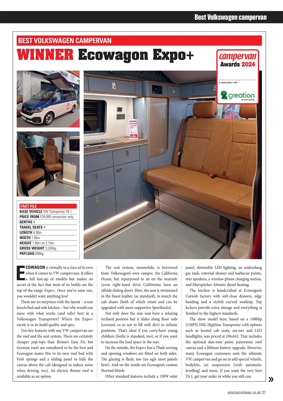 What Motorhome magazine Preview Pages