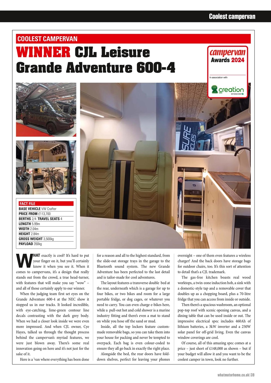 What Motorhome magazine Preview Pages
