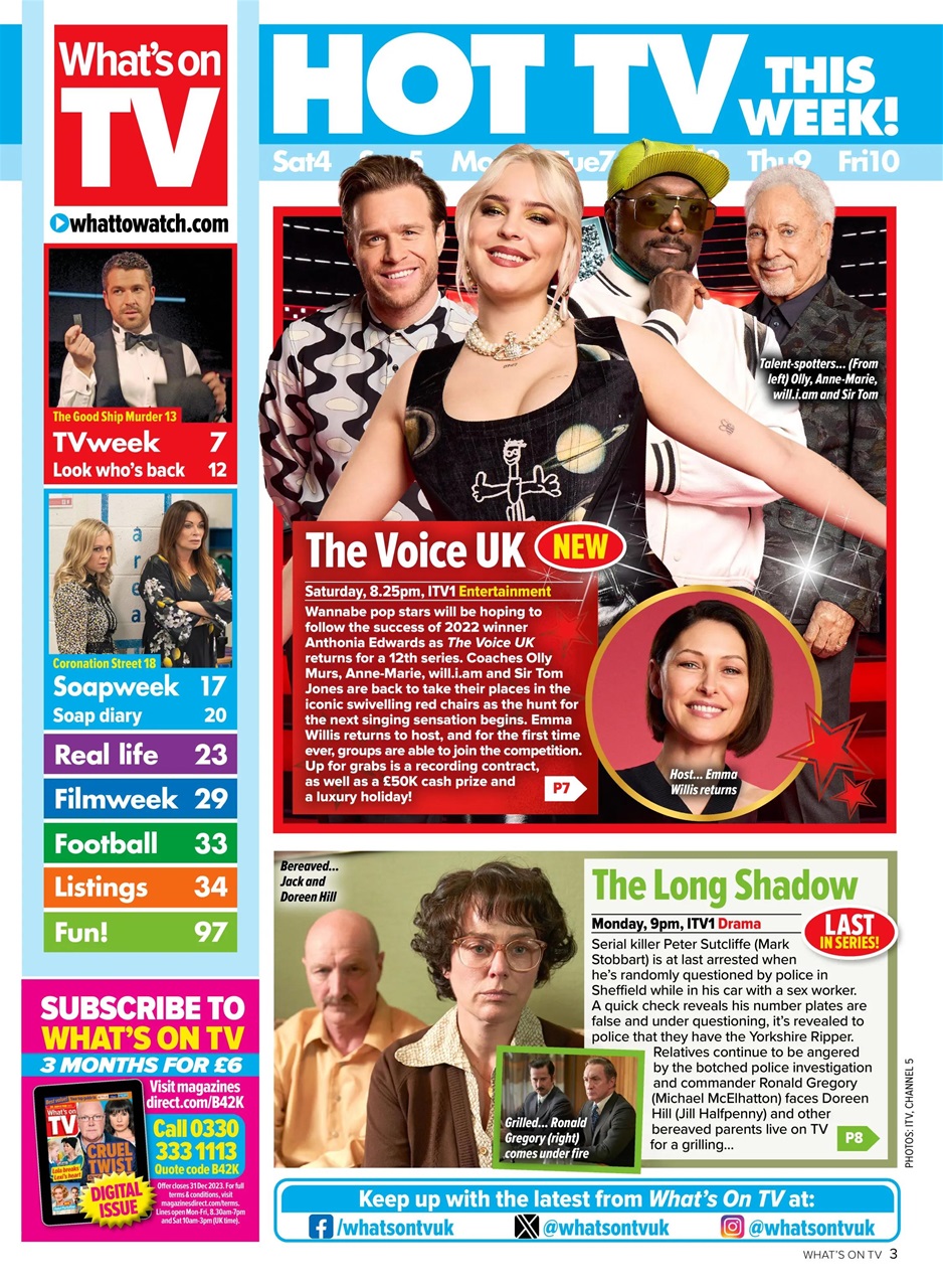 What's on TV Preview Pages