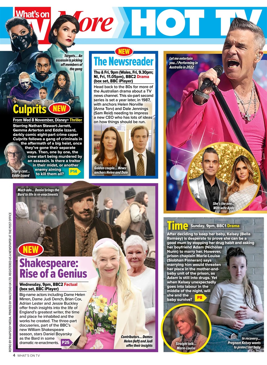 What's on TV Preview Pages