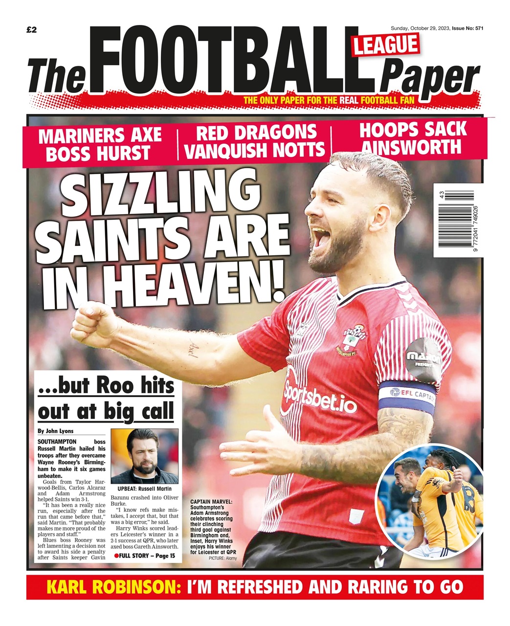 The Football League Paper Preview Pages