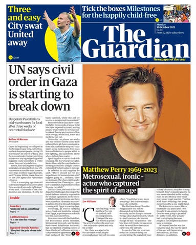 The Guardian Newspaper issue Monday, October 30, 2023