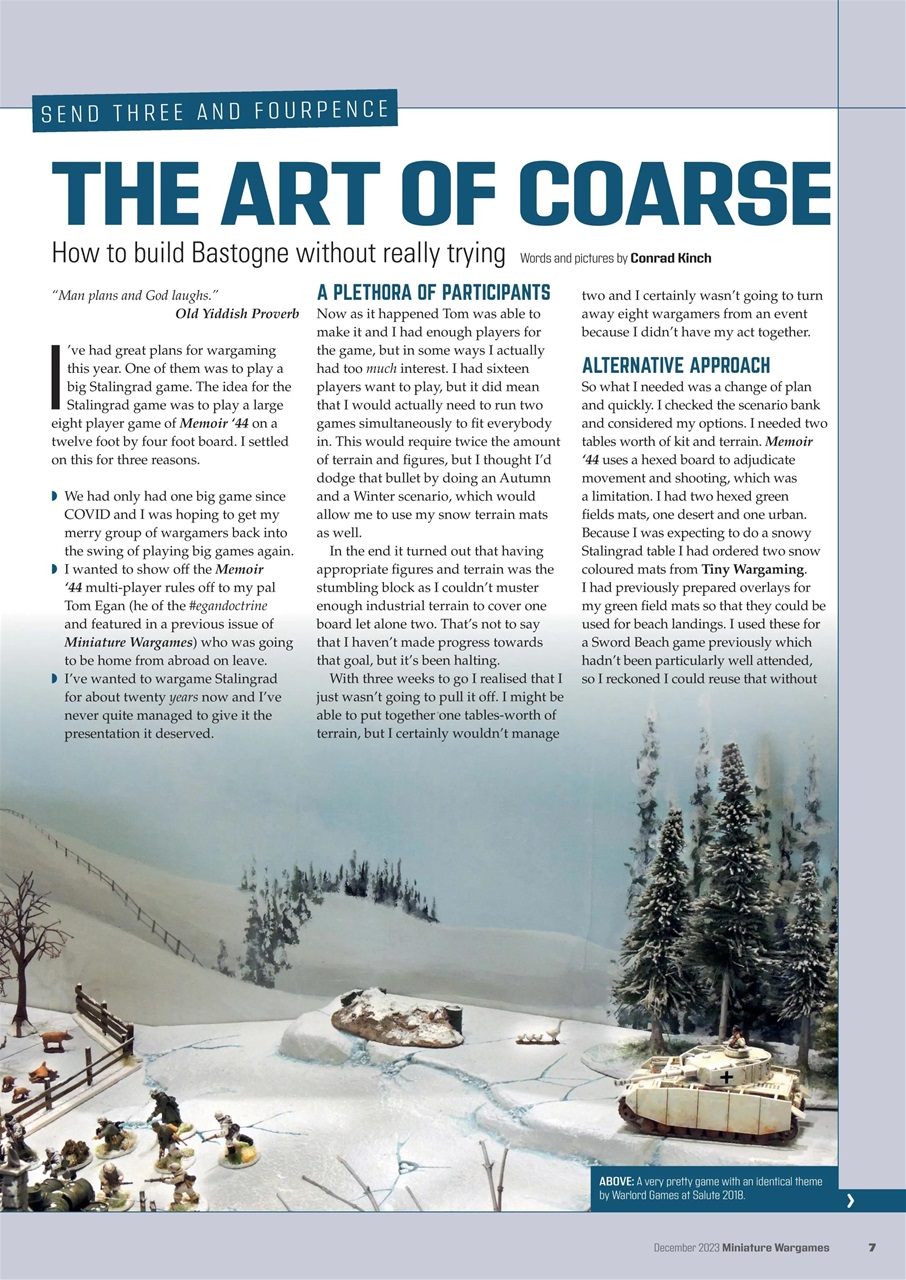 Miniature Wargames Preview Pages