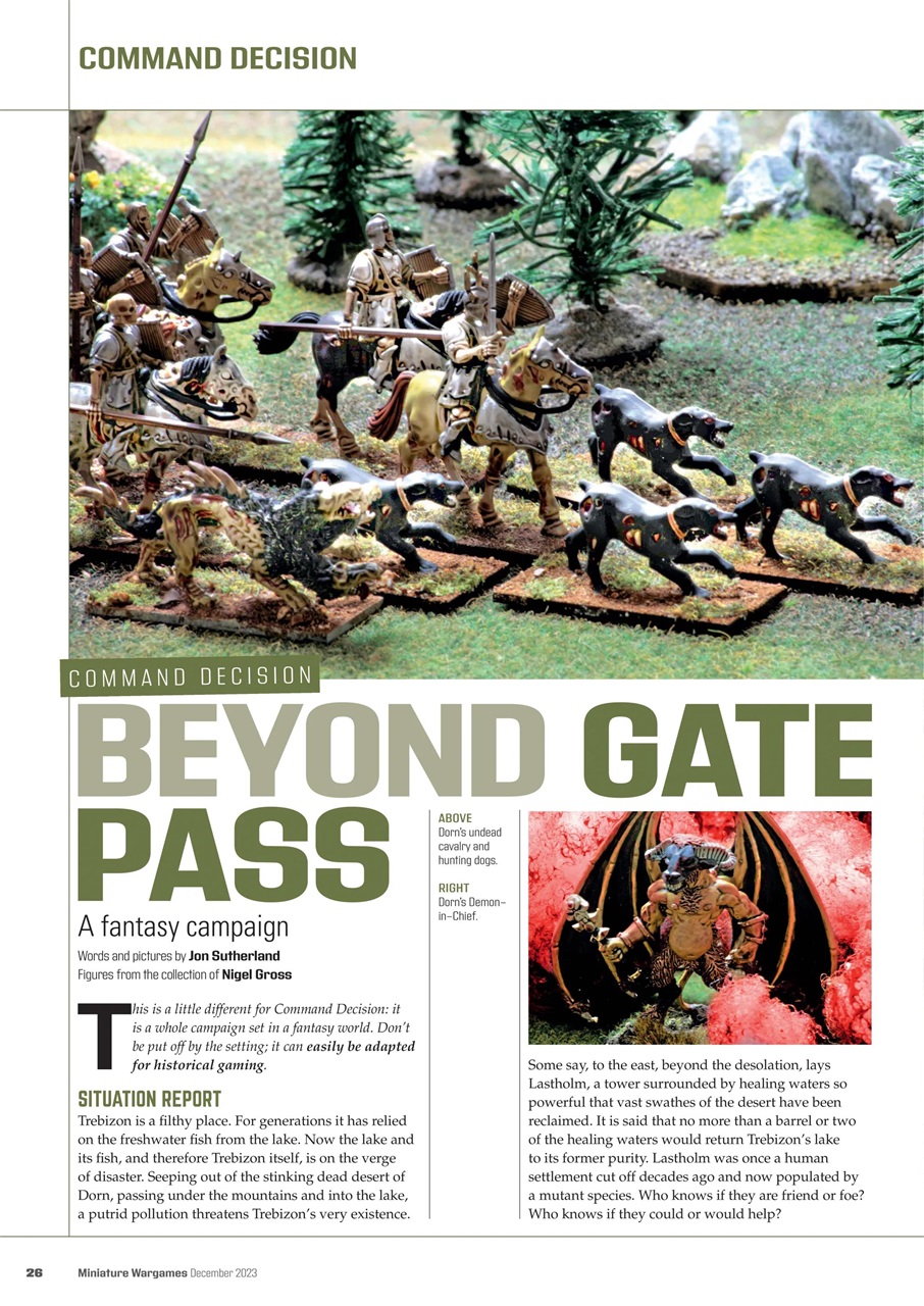 Miniature Wargames Preview Pages