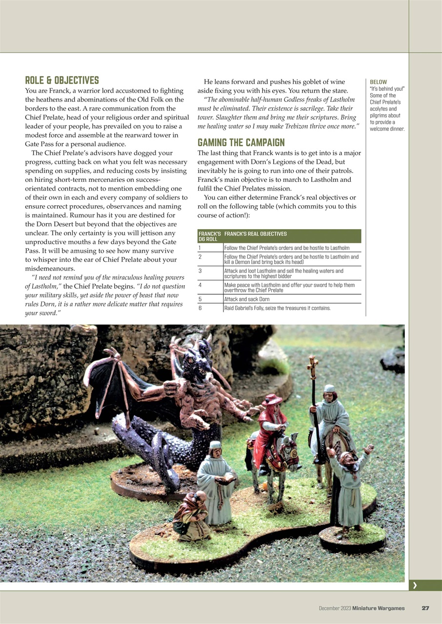 Miniature Wargames Preview Pages
