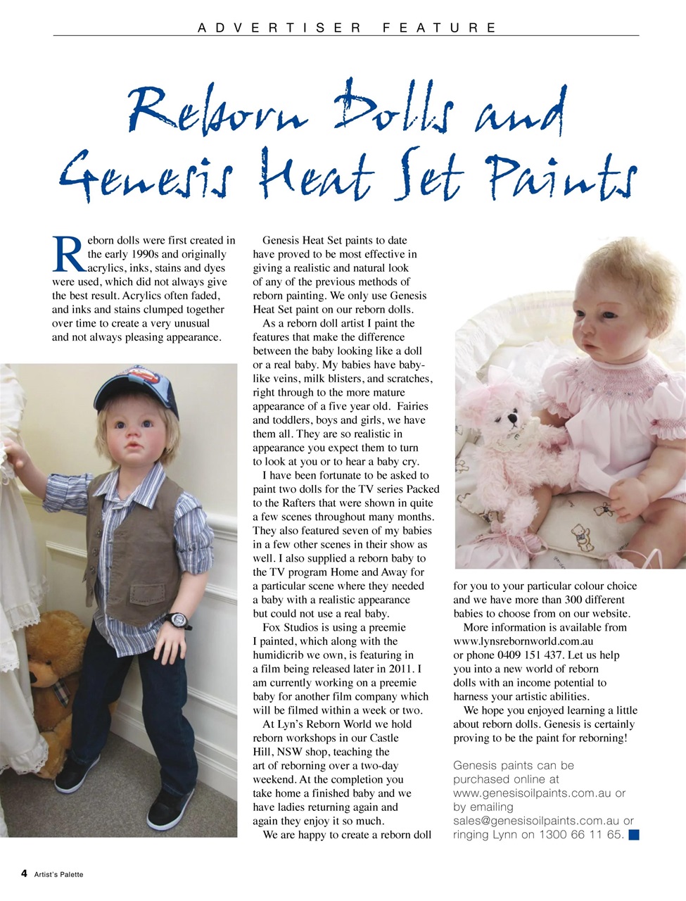 Artist's Palette Preview Pages