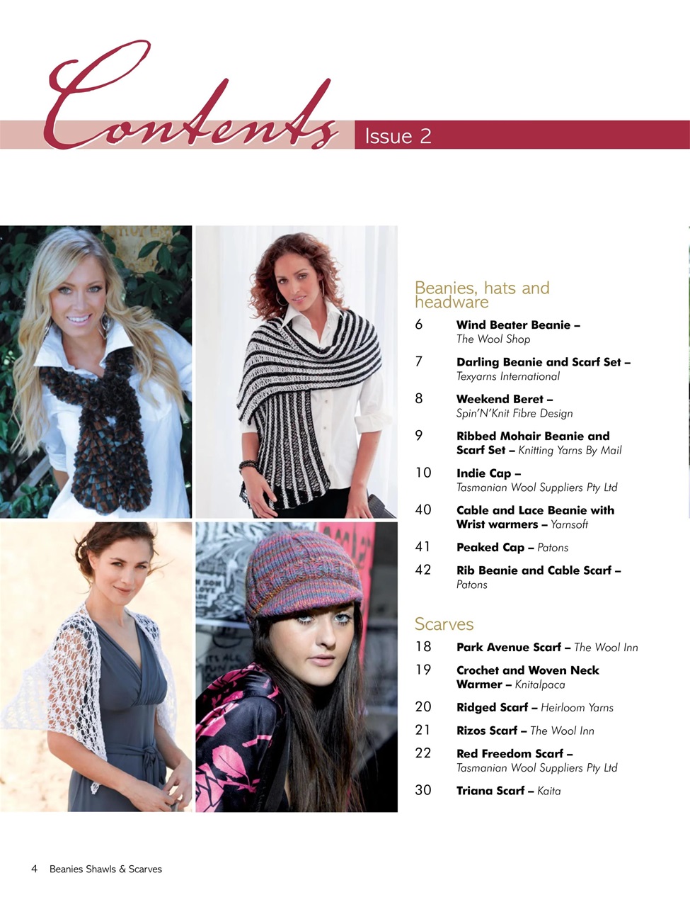 Beanies Shawls and Scarves Preview Pages