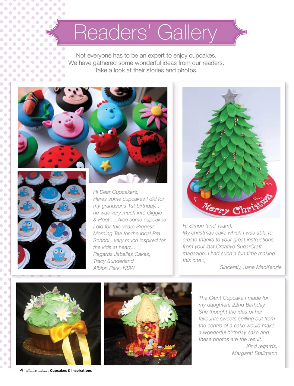 Australian Cupcakes and Inspirations Preview Pages