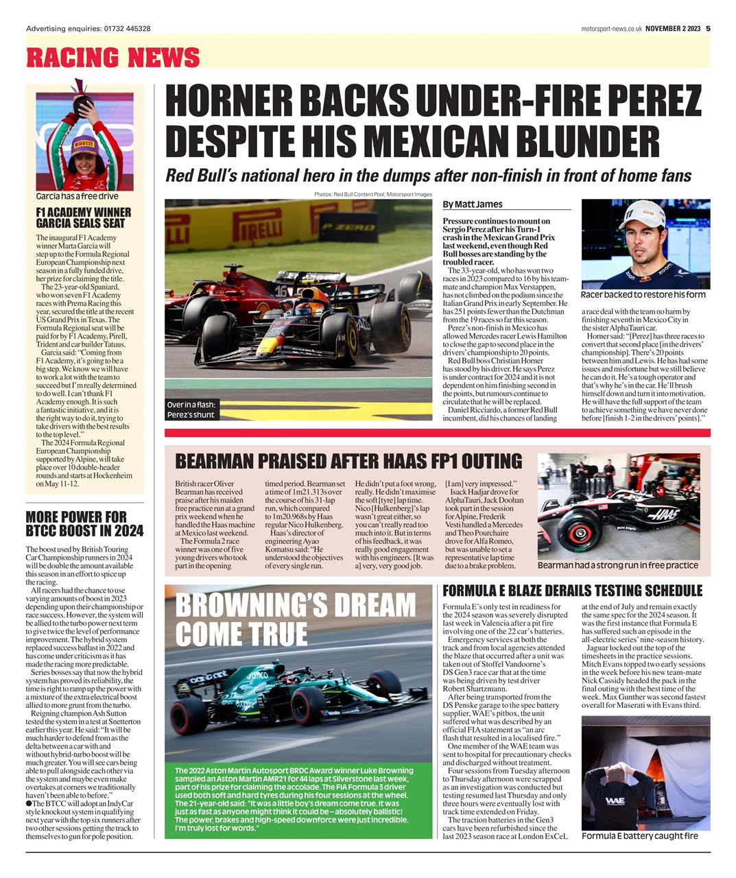 Motorsport News Preview Pages