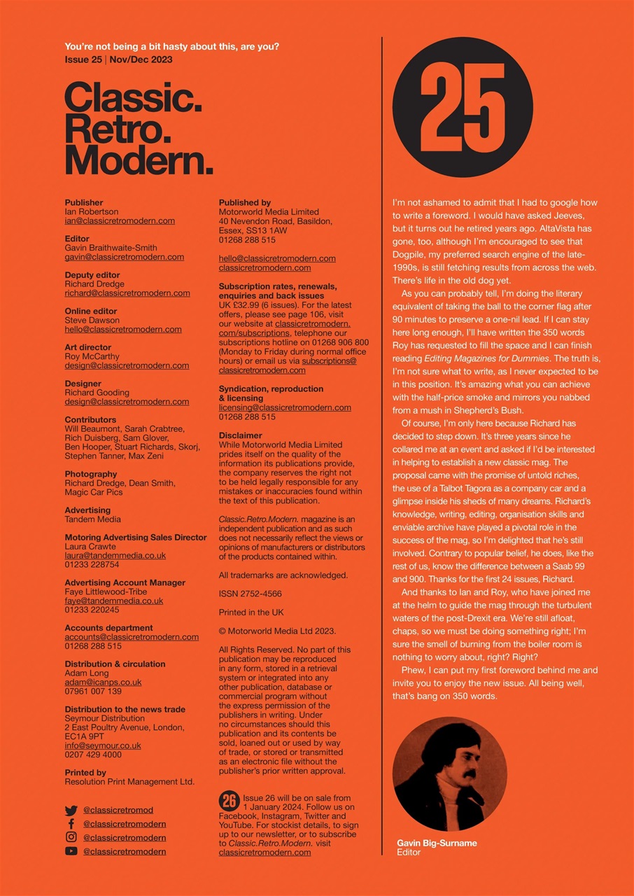 Classic Retro Modern Magazine Preview Pages