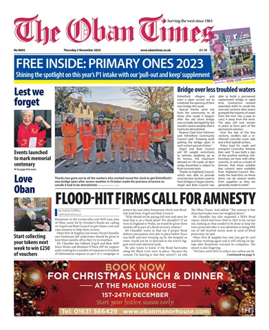 The Oban Times & Lochaber Times issue 2nd November, 2023
