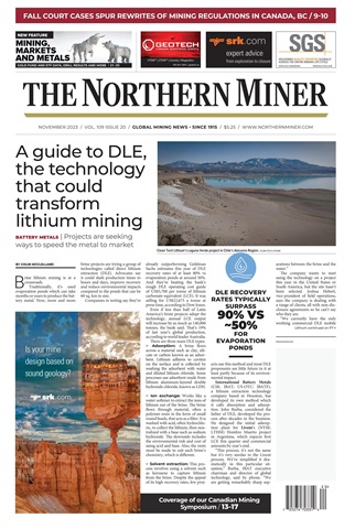 The Northern Miner issue Volume 109 Issue 20