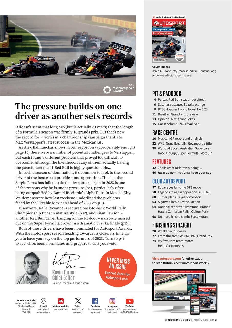 Autosport Preview Pages