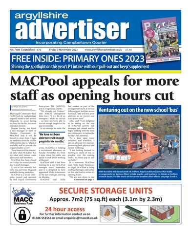Argyllshire Advertiser issue 3/11/2023