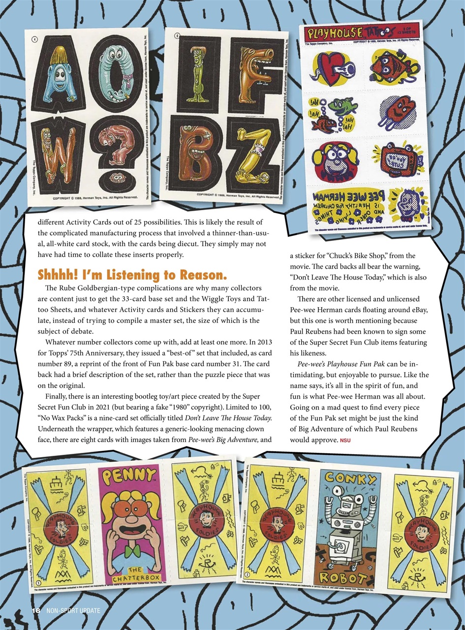 Non-Sport Update Magazine Preview Pages