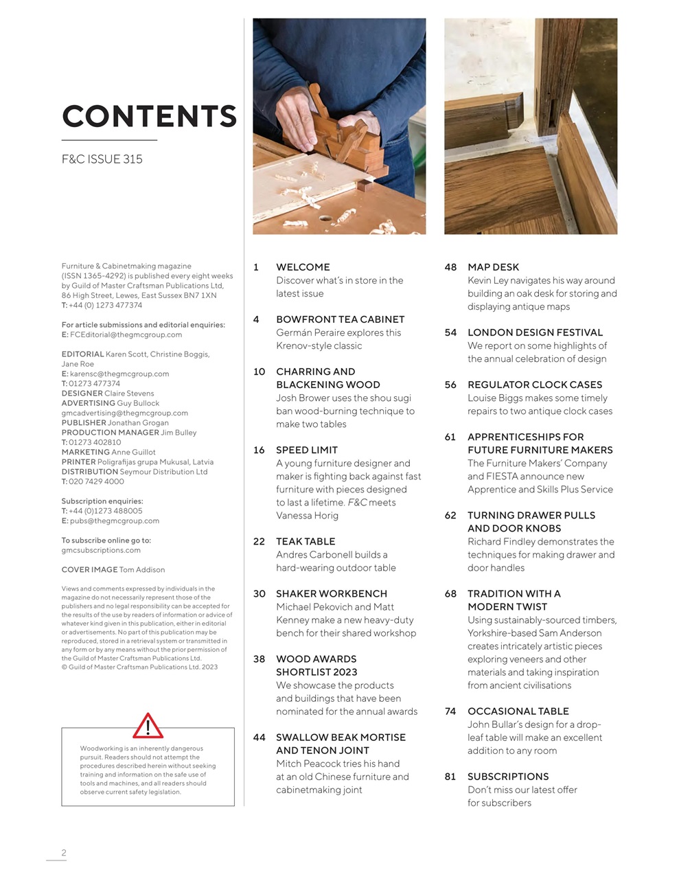 Furniture & Cabinetmaking Preview Pages