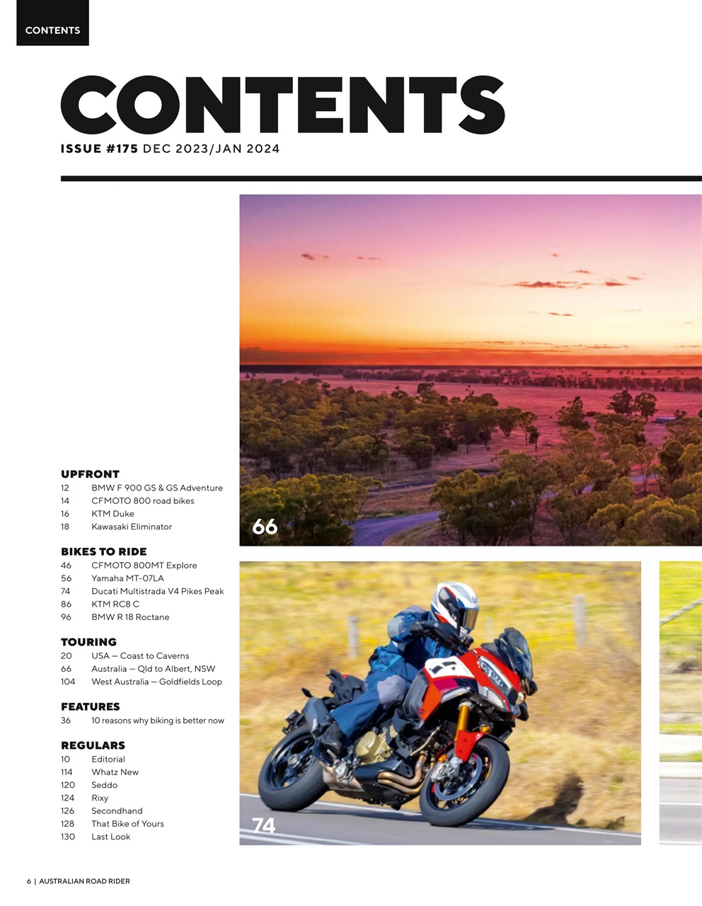 Australian Road Rider Preview Pages