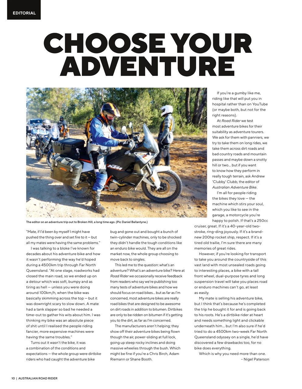 Australian Road Rider Preview Pages