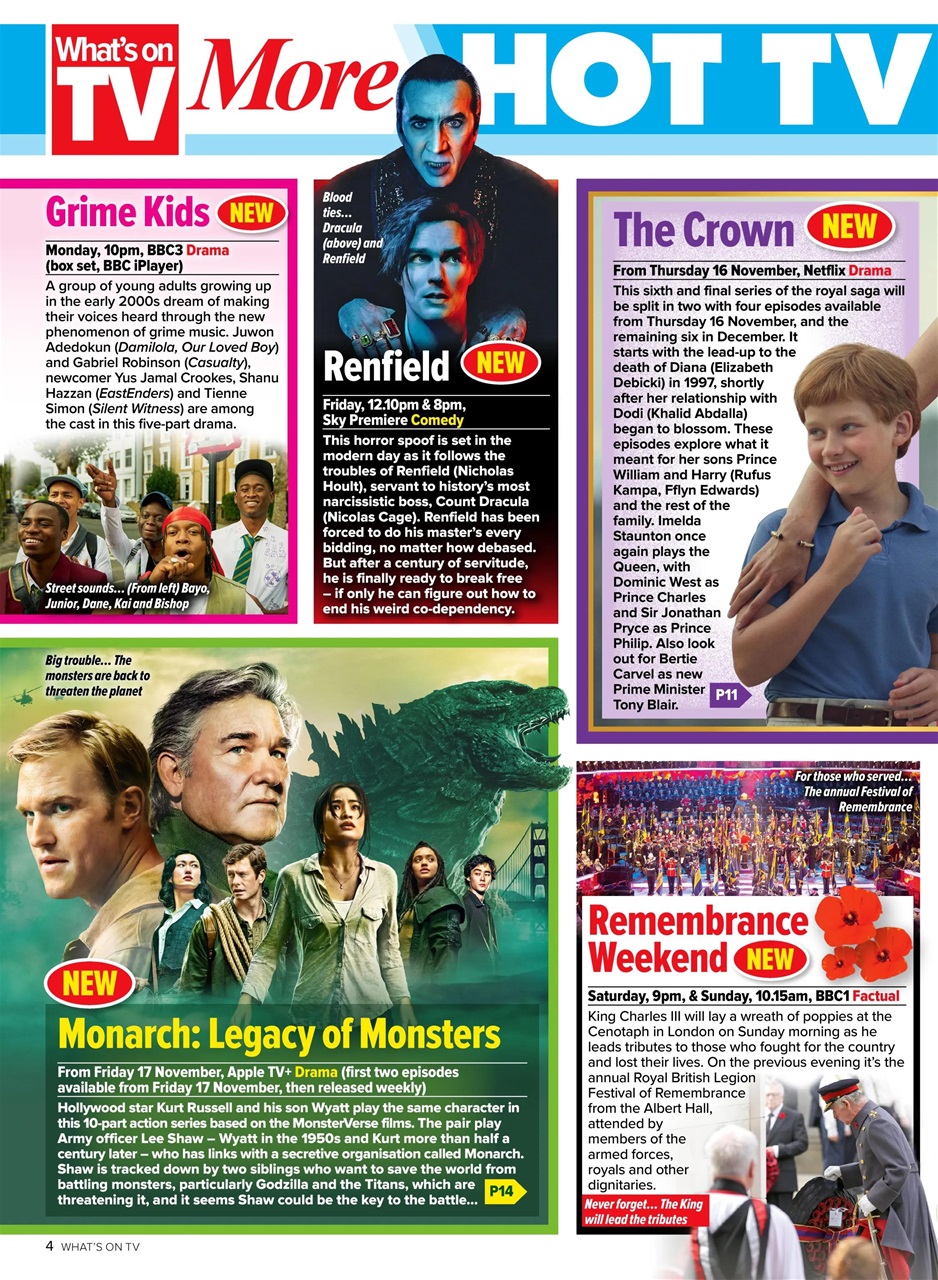 What's on TV Preview Pages