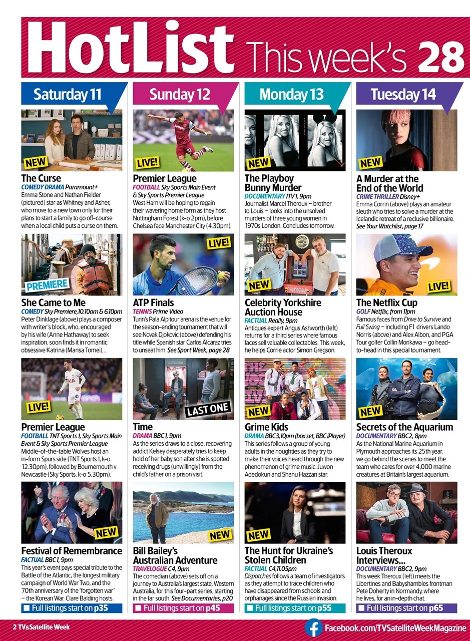 TV & Satellite Week Preview Pages
