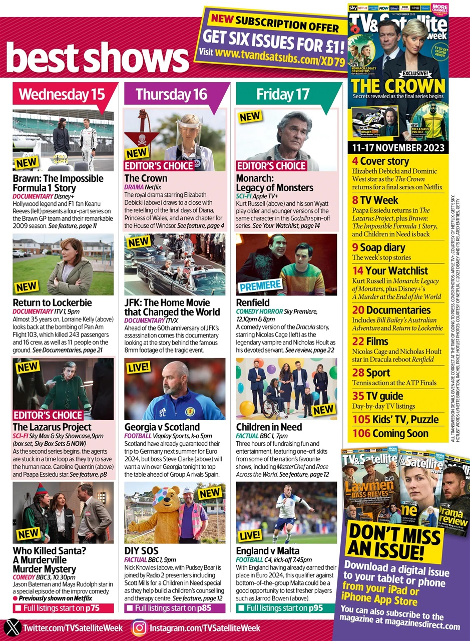 TV & Satellite Week Preview Pages