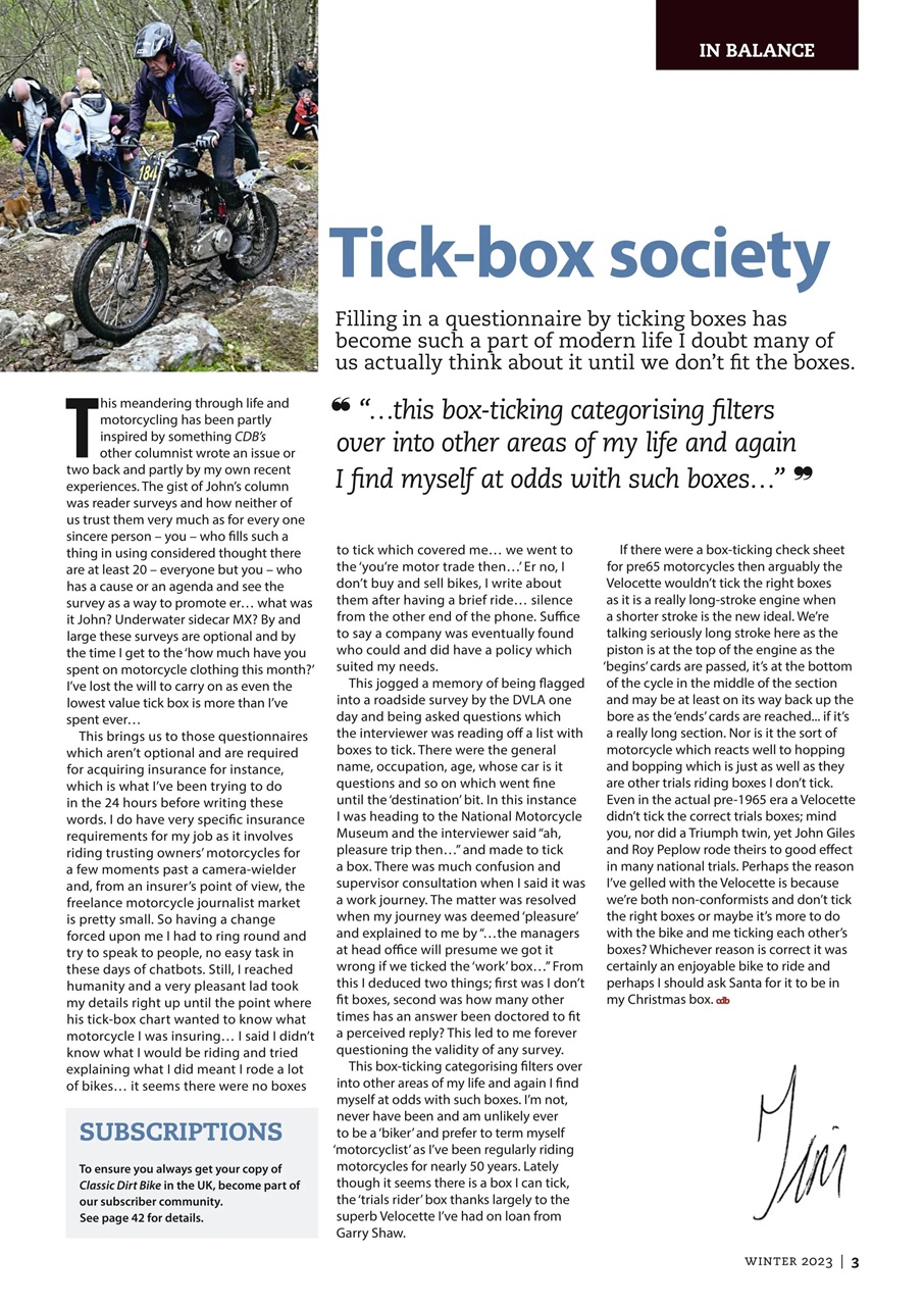 Classic Dirt Bike Preview Pages