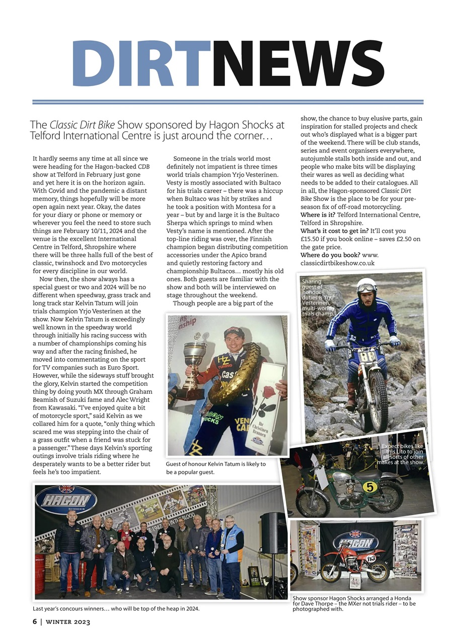 Classic Dirt Bike Preview Pages