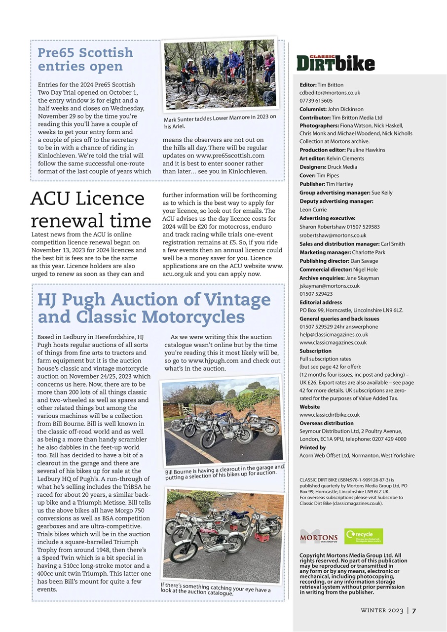 Classic Dirt Bike Preview Pages