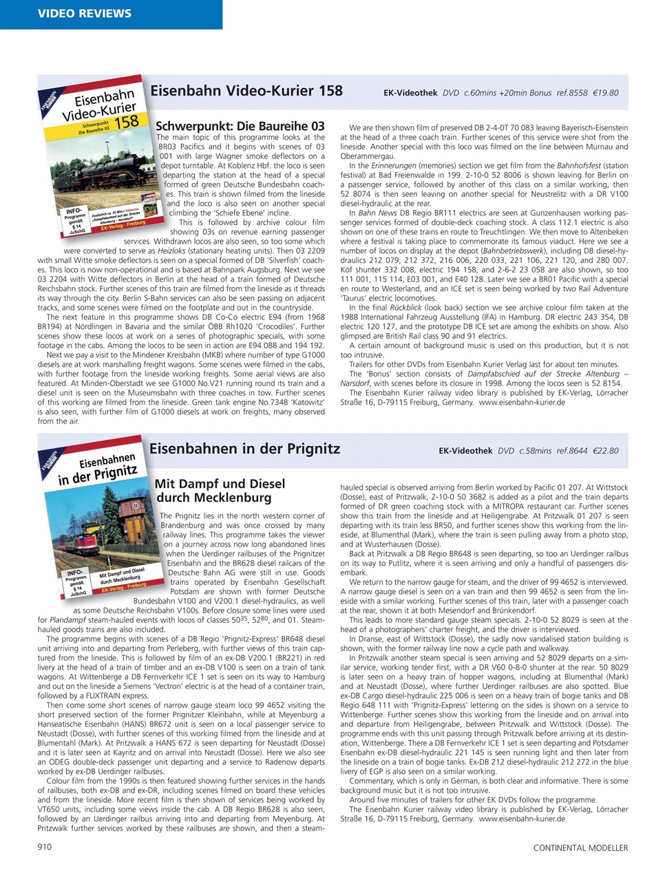 Continental Modeller Preview Pages