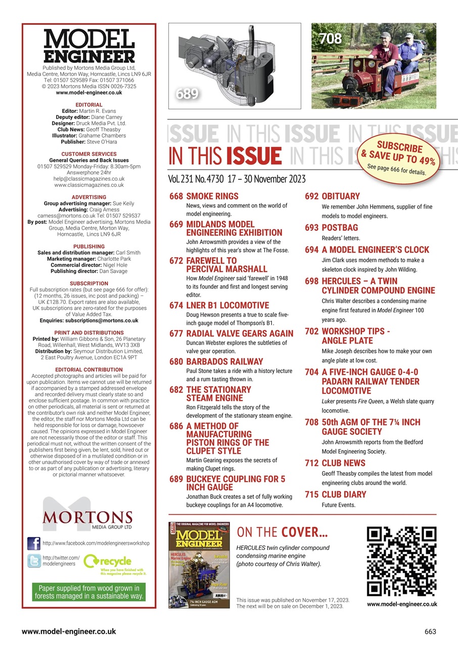 Model Engineer Preview Pages