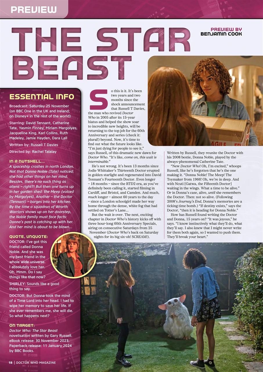 Doctor Who Magazine Preview Pages