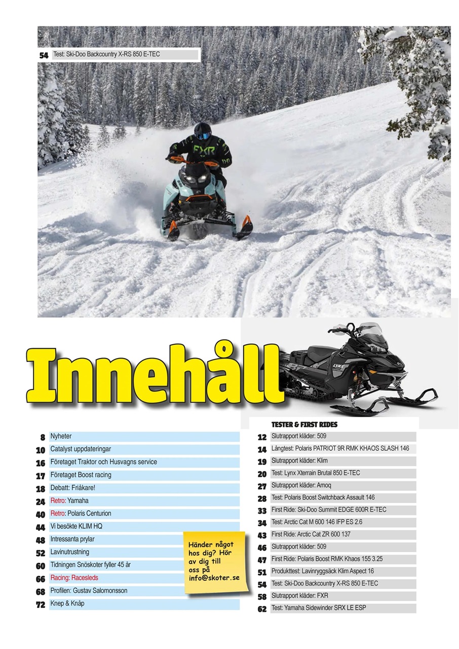 Tidningen Snöskoter Preview Pages