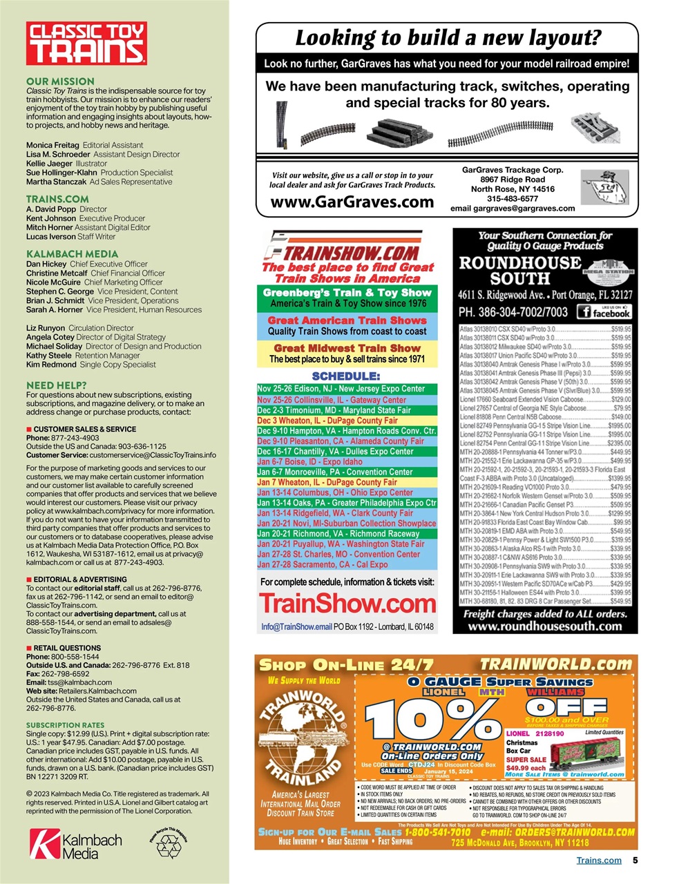 Classic Toy Trains Preview Pages