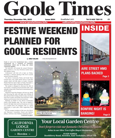 Goole Times issue November 9th 2023