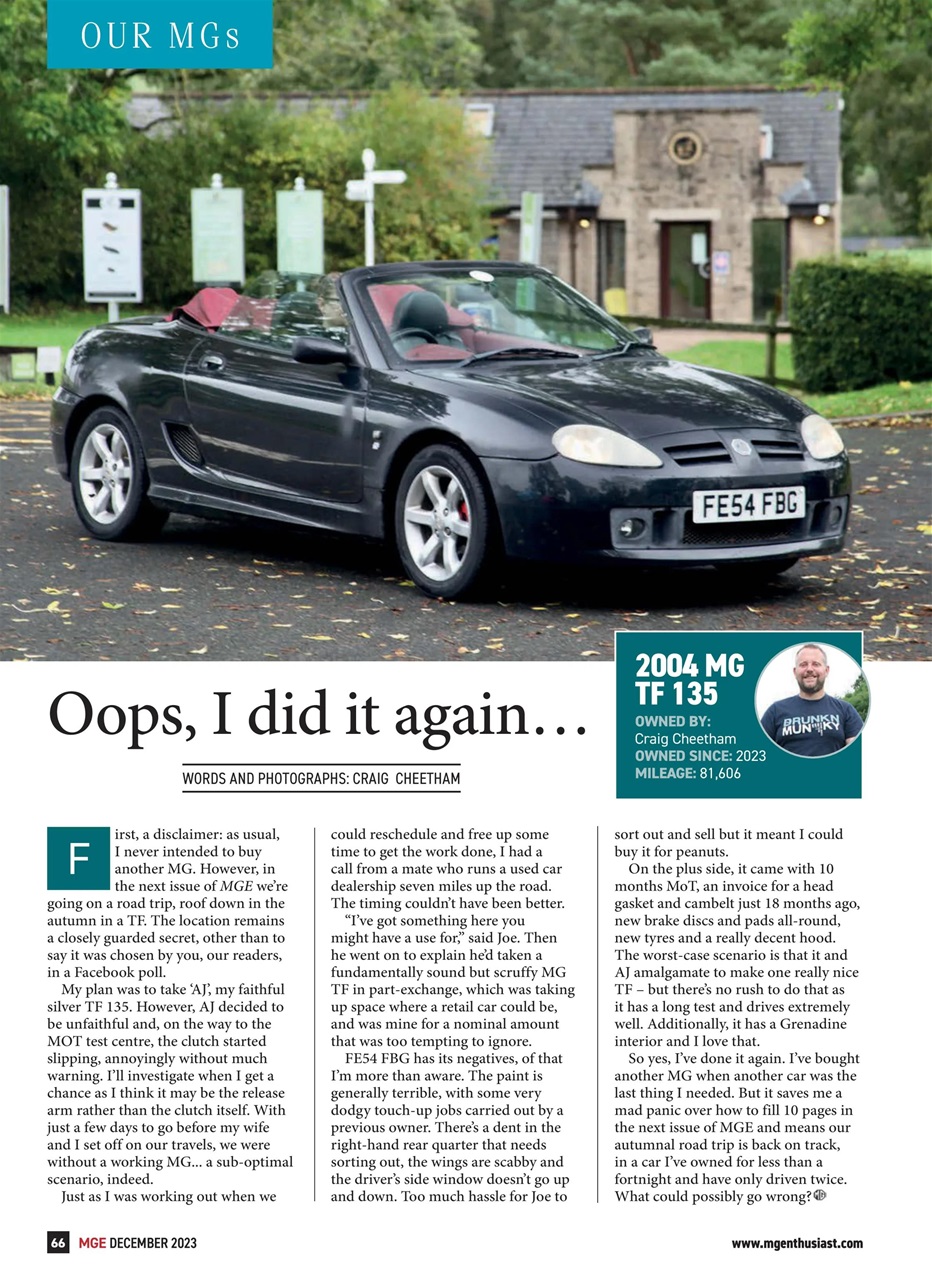 MG Enthusiast Preview Pages