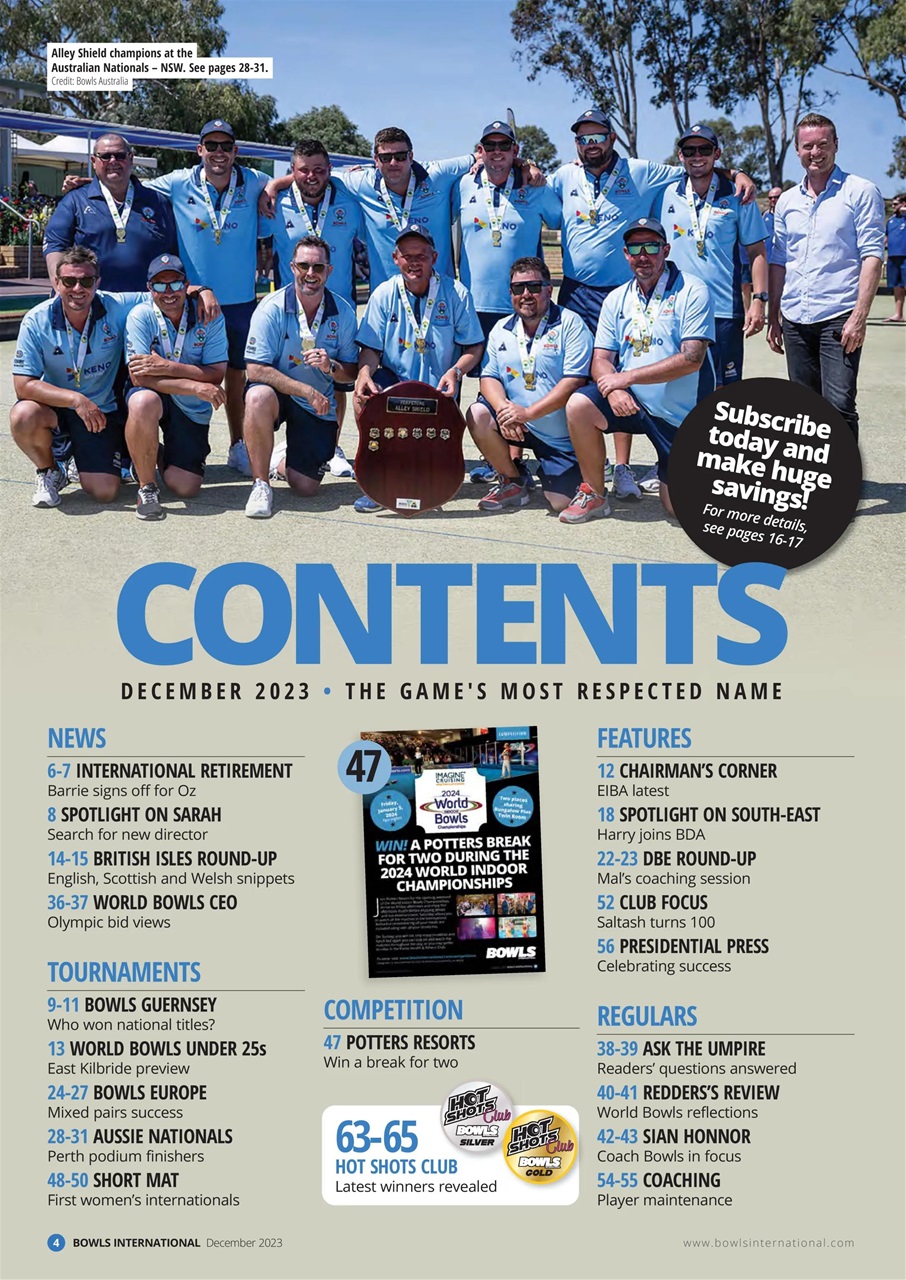 Bowls International Preview Pages