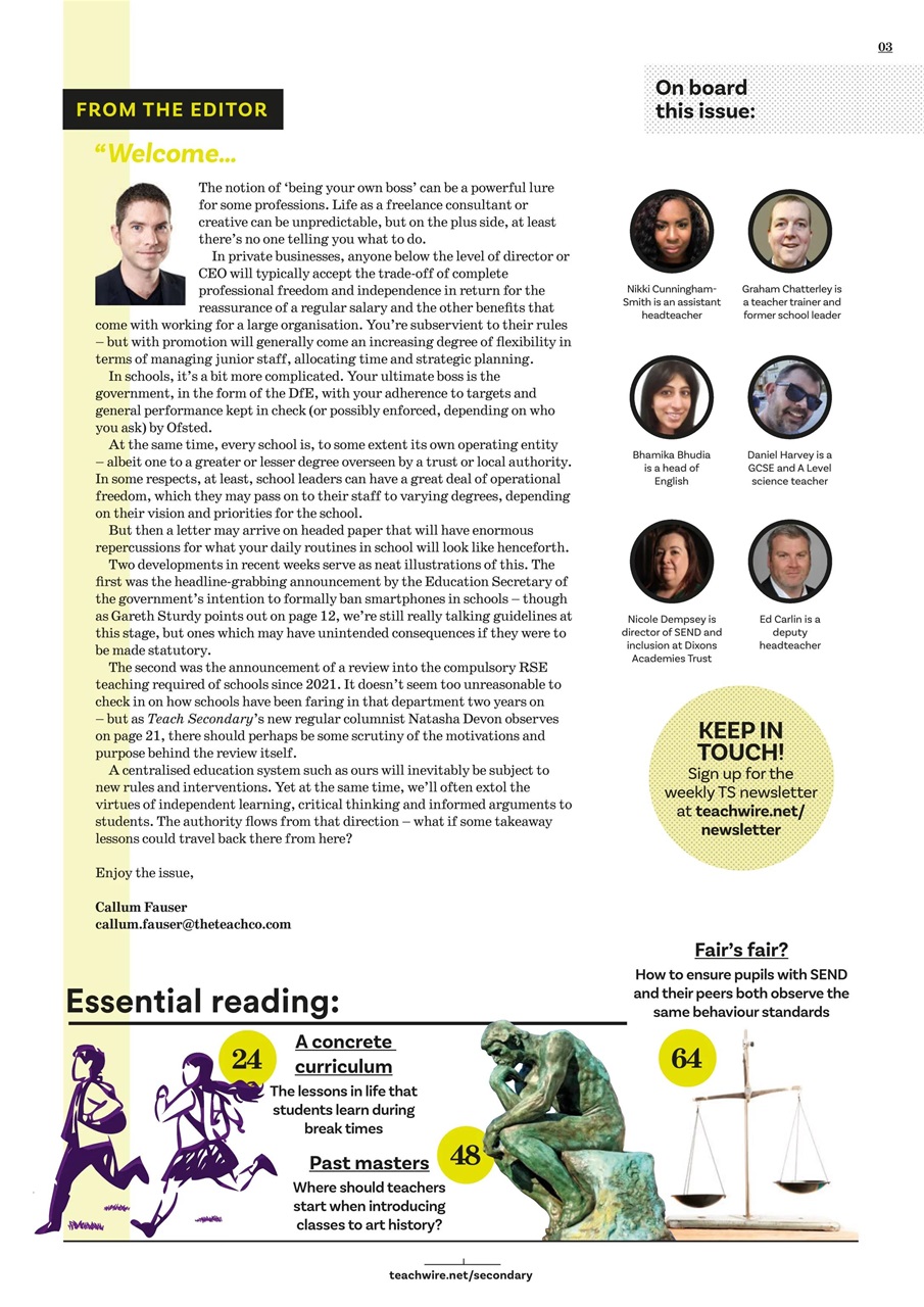 Teach Secondary Preview Pages