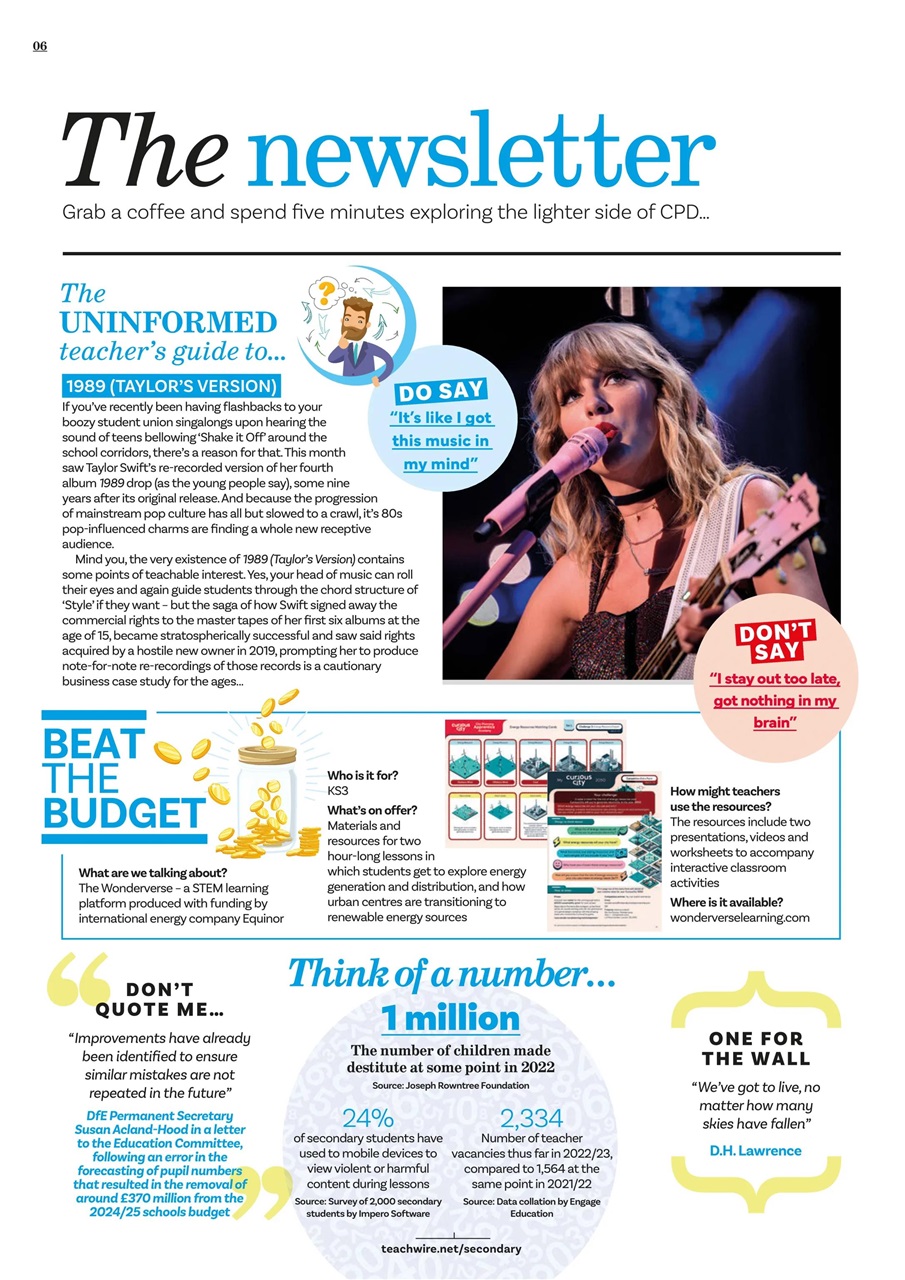 Teach Secondary Preview Pages