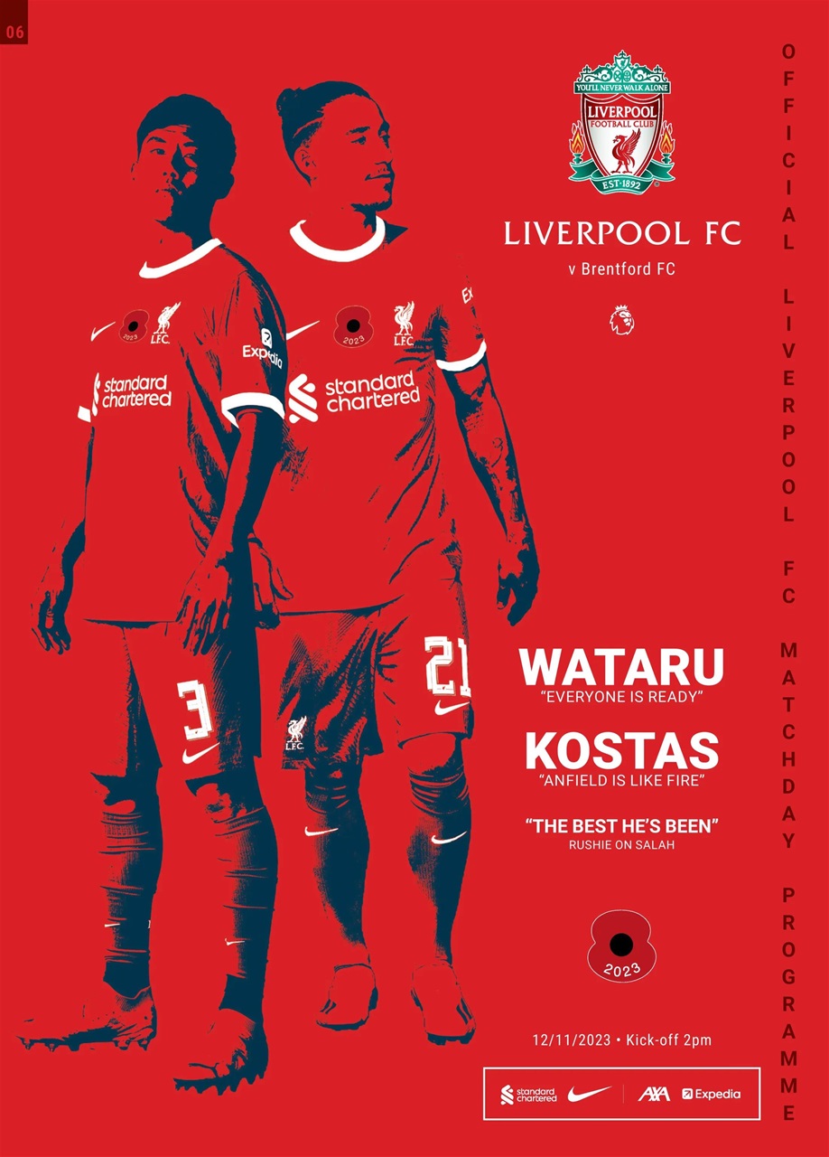 Liverpool FC Programmes Preview Pages