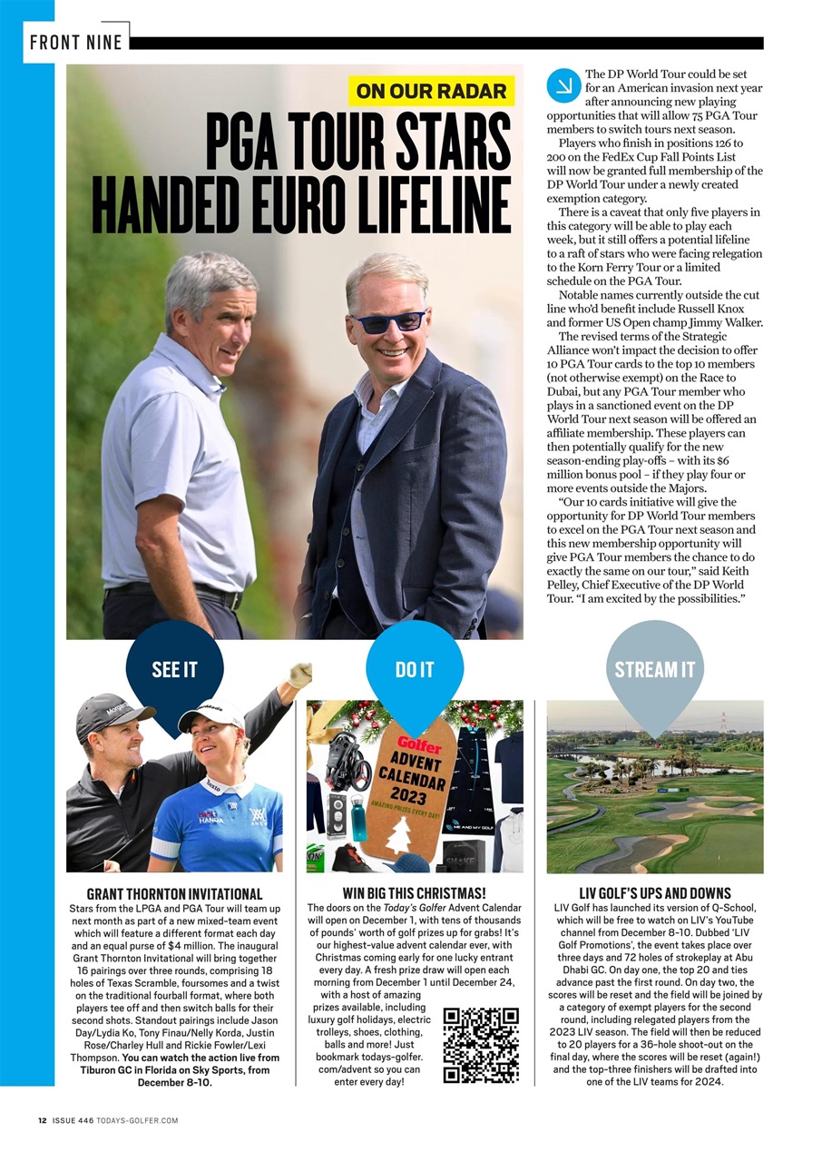 Today's Golfer Preview Pages