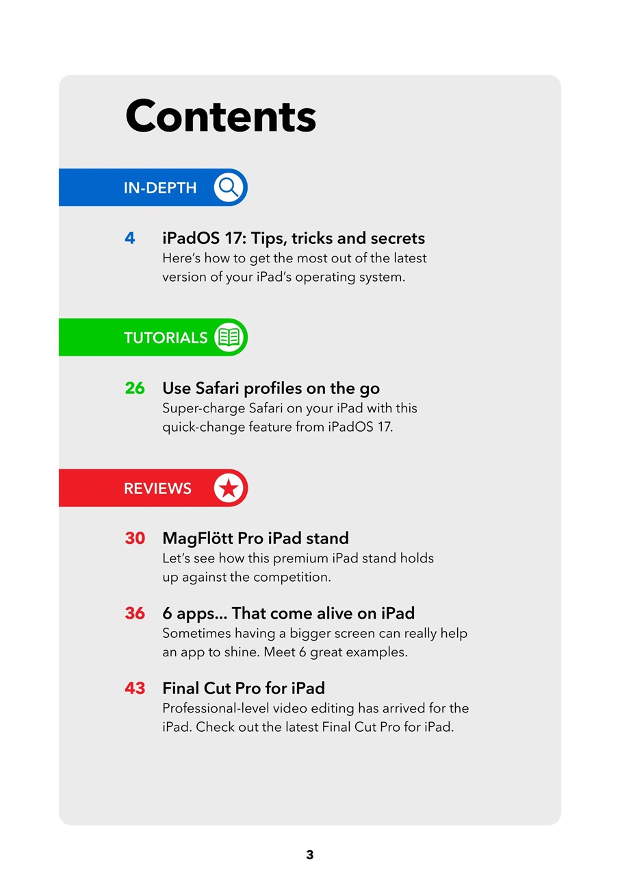 iPad User Preview Pages
