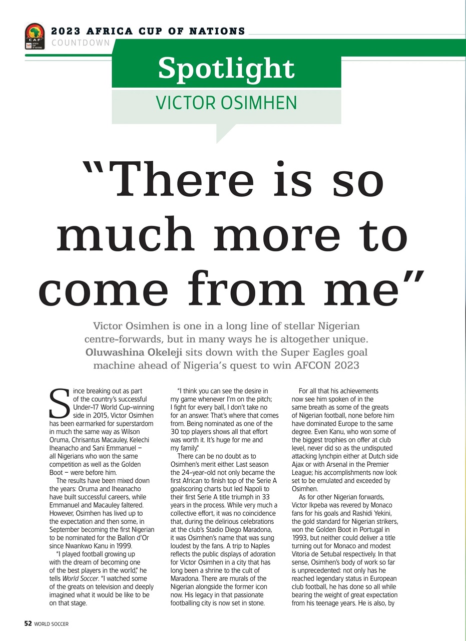 World Soccer Preview Pages