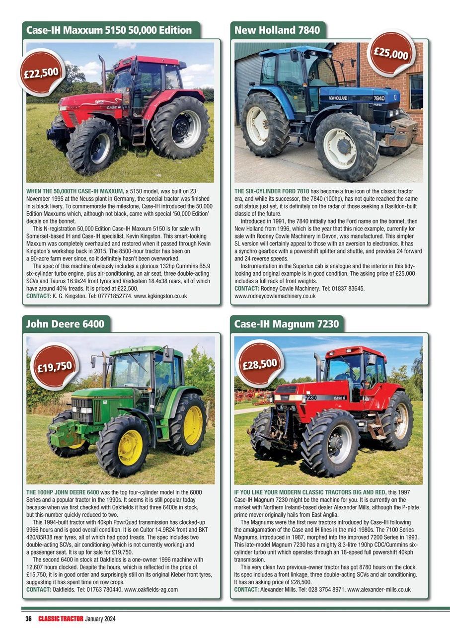 Classic Tractor Preview Pages