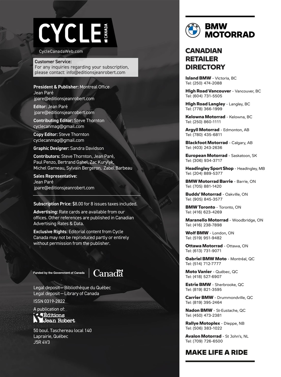 Cycle Canada Preview Pages