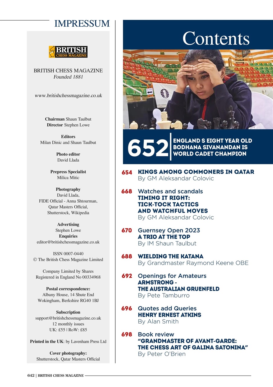 British Chess Magazine Preview Pages
