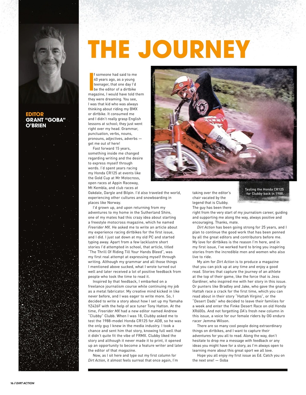 Dirt Action Preview Pages