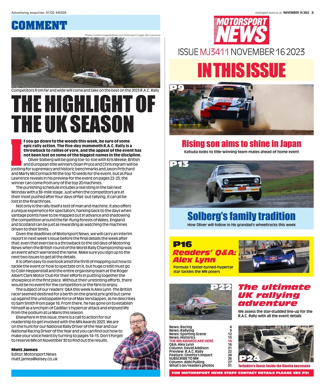 Motorsport News Preview Pages