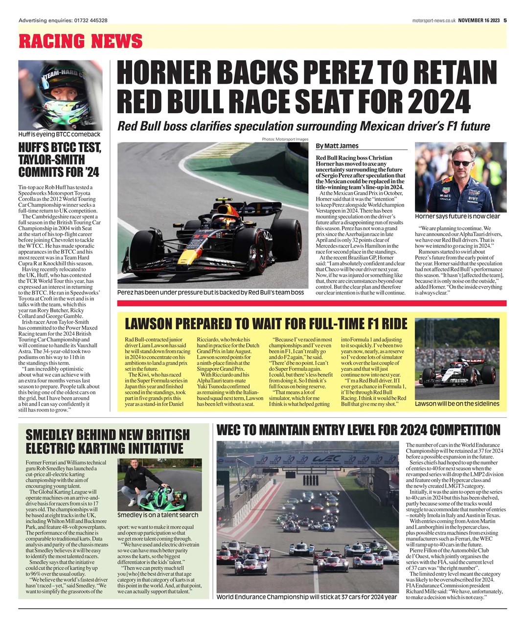 Motorsport News Preview Pages